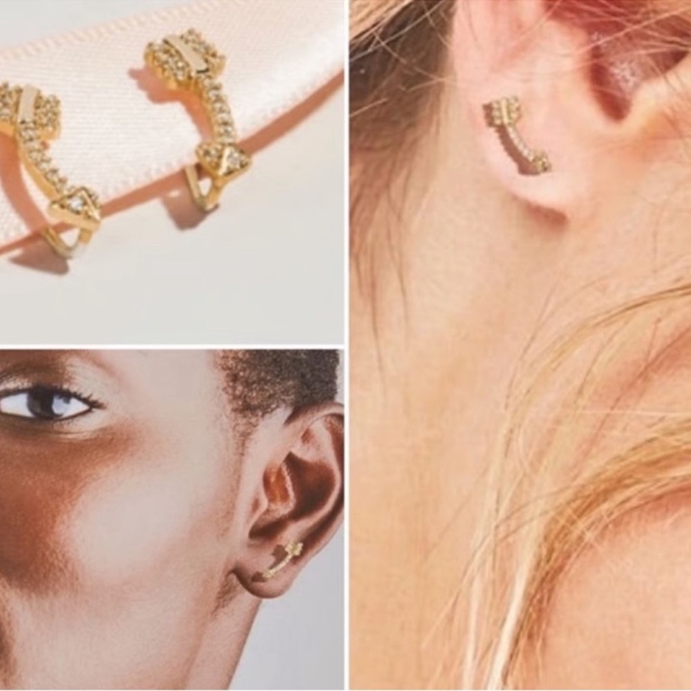 Stella & Dot | Ear Climbers | Arrow | Gold - Picture 6 of 10